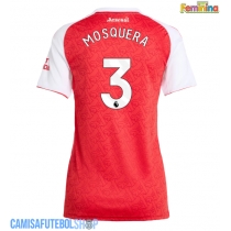 Camisa de time de futebol Arsenal Cristhian Mosquera #3 Replicas 1º Equipamento Feminina 2025-26 Manga Curta